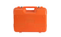 Universal Total Station Carrying Case 40X22X32CM Orange Hard Shell Transport Box with Silver Metal Latches