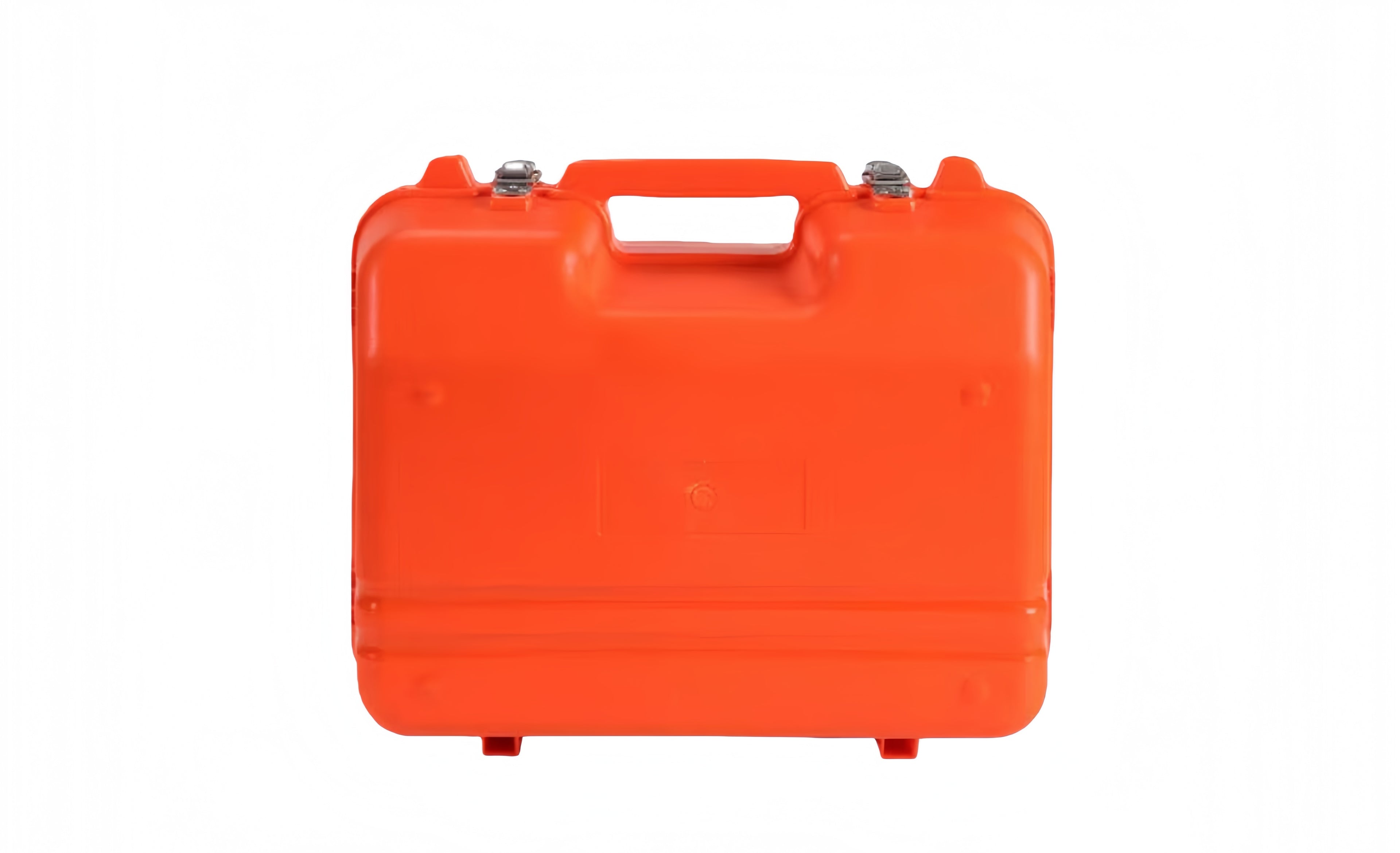 Double Prism Carrying Case 41x21x33cm Orange Hard Shell Silver Latches