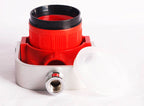 TP 04 Single Prism for Total Station with red housing and aluminum base for reliable surveying measurements.