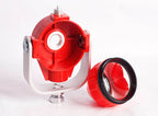 TP 04 Single Prism for Total Station display showing red housing and optical lens.