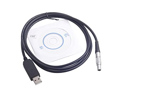 USB Data Cable for Total Stations with installation CD for data transfer and configuration.