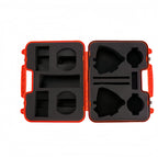Double Prism Carrying Case 41x21x33cm Orange Hard Shell Silver Latches