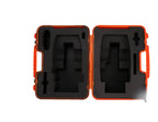 Total Station Carrying Case 40x22x32cm Orange Hard Shell with Silver Latches