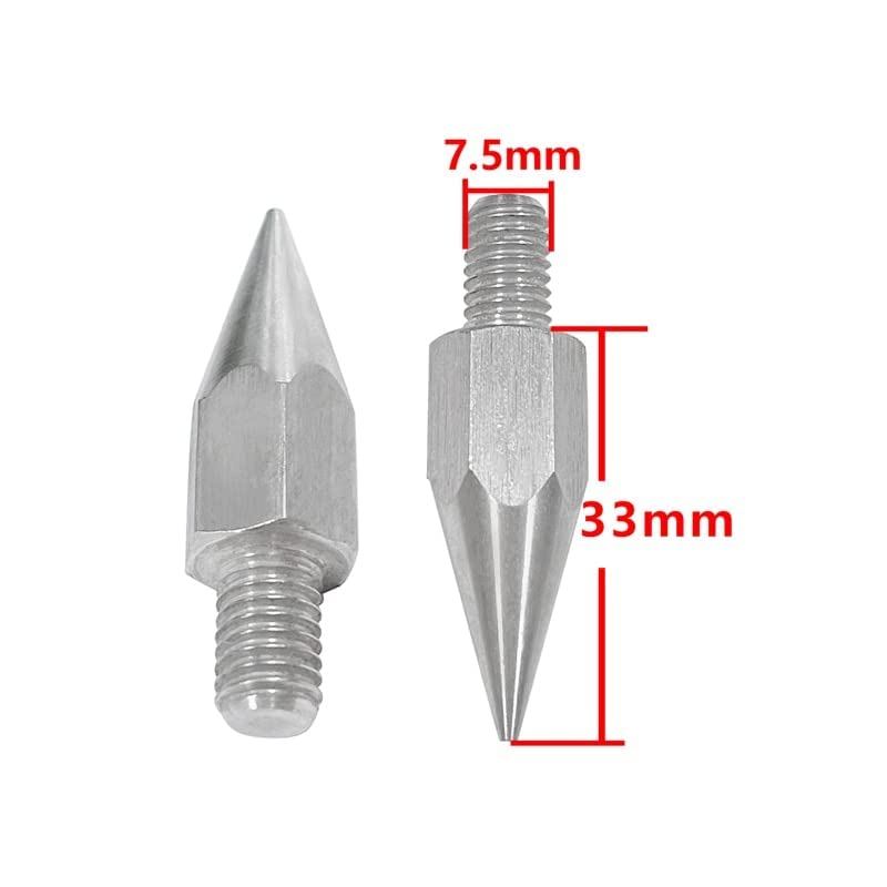 Prism Pole Point (2pcs) Stainless Steel M10/M9.7/M8/7.5mm for GPS RTK