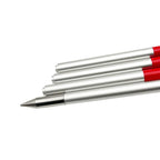 Mini Prism Pole 30cm Mini Prism Pole Diameter 12mm shown with red and silver design.