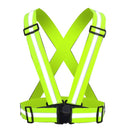 Reflective Vest and Straps Set, bright yellow reflective safety harness for high visibility in low light.