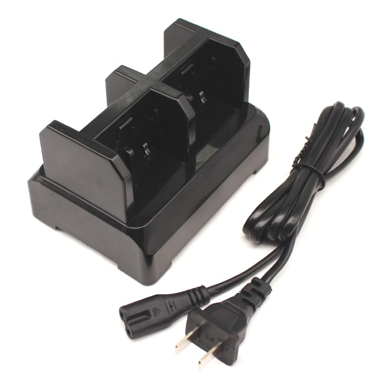 C300 4 Slot Battery Charger for Trimble showing two slots and power cord for charging GNSS batteries.