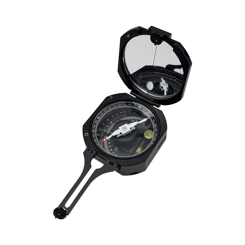 DQL-8 Geological Compass: Aluminum Pocket Transit with Magnet Needle Damping