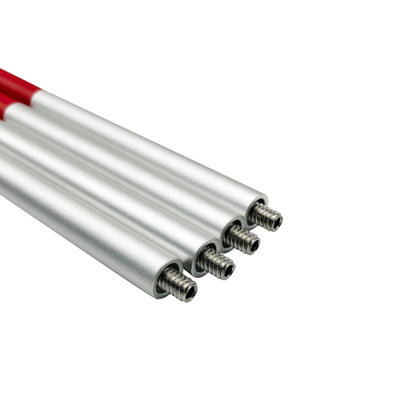 Mini Prism Pole 30cm lightweight surveying poles with red and aluminum finish for total stations.