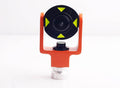 Close-up of 102 Mini Prism for Total Station, featuring a black and yellow design for accurate measurements.