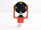 Close-up of 102 Mini Prism for Total Station, featuring a black and yellow design for accurate measurements.