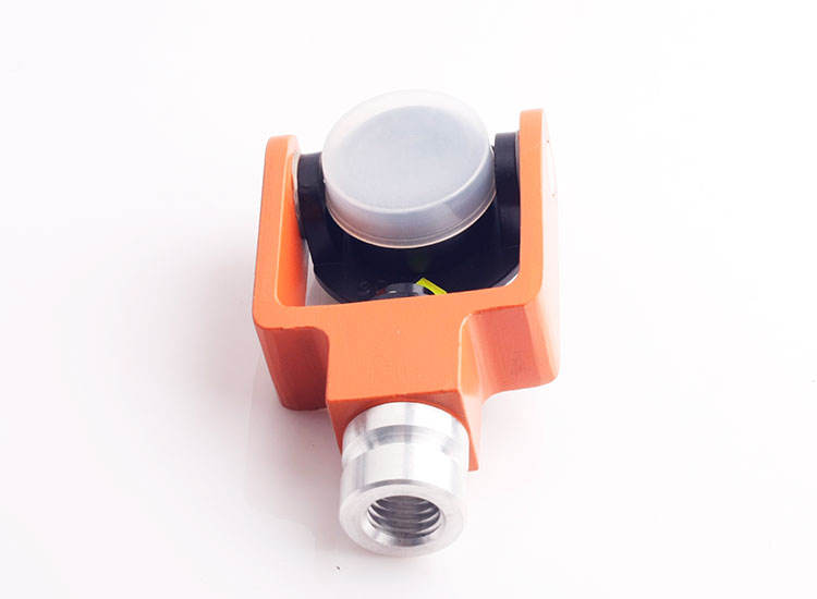 102 Mini Prism for Total Station showing its compact design and optical glass for accurate surveying measurements.