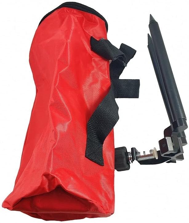 0.84FT Mini Bipod for Surveying compact red carrying case and stake for surveying equipment support