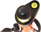 Top view of the 39cm Pole with Bipod 10 Inch Legs Aluminum, showcasing its built-in leveling bubble.