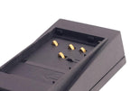 GKL112 Charger for TPS400 TPS800 GEB121 close-up view showing connectors for Leica total station batteries.