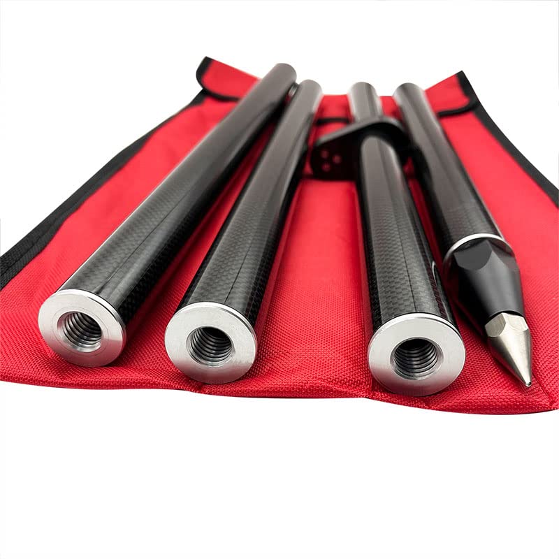 2M Carbon Fiber Prism Pole with 4 Sections for GPS Total Station Surveying