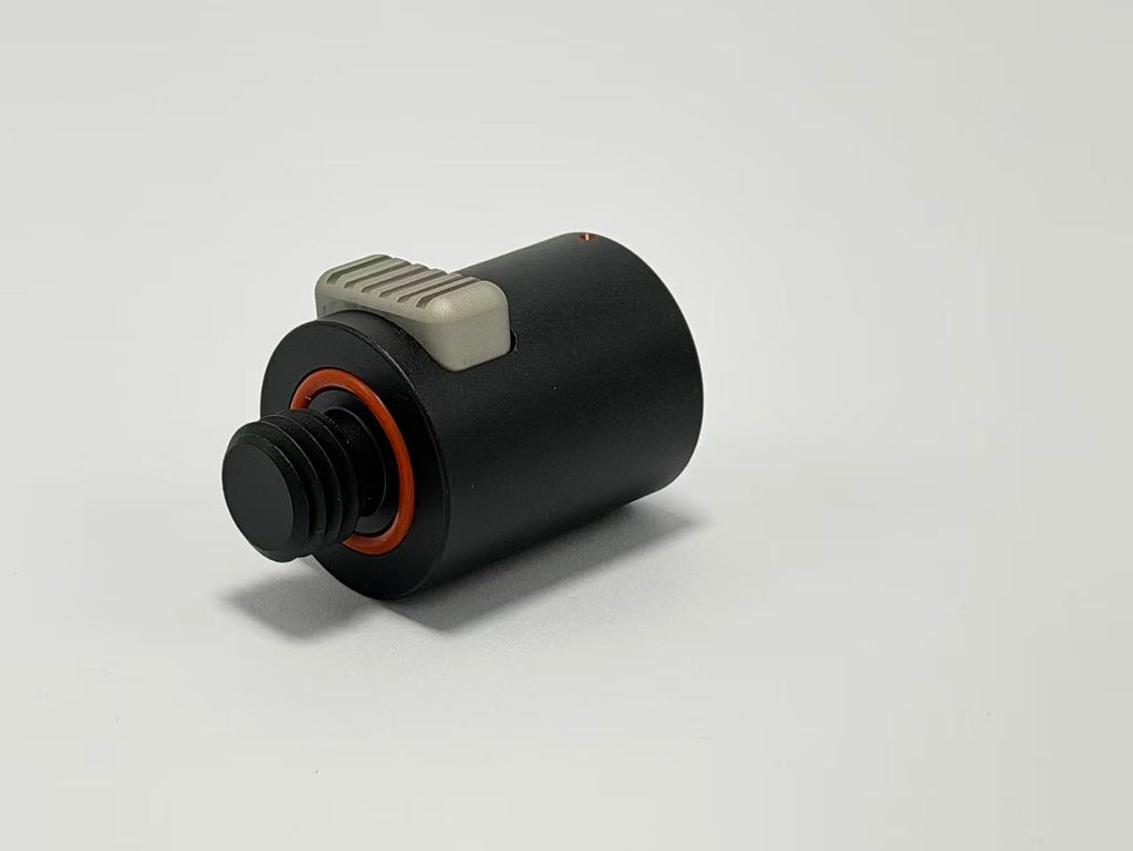 Quick Release Adapters for GPS Poles shown in black and gray with a secure attachment mechanism.