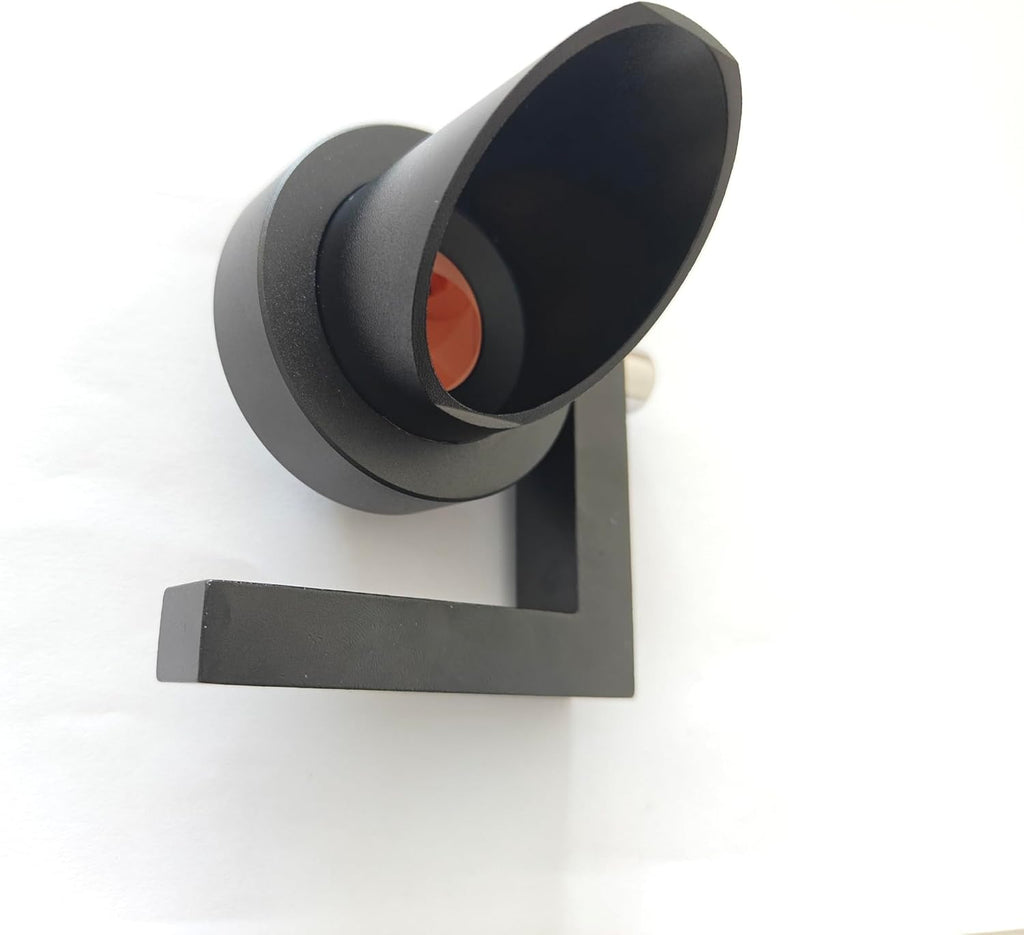Optical Glass L Bar Prism with Rain Shelter mounted on a black frame for total station applications