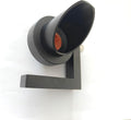 Optical Glass L Bar Prism with Rain Shelter mounted on a black frame for total station applications