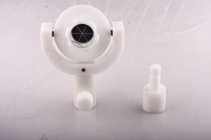 ADS109 Mini Prism POM Silver Coating with adapter for surveying applications.