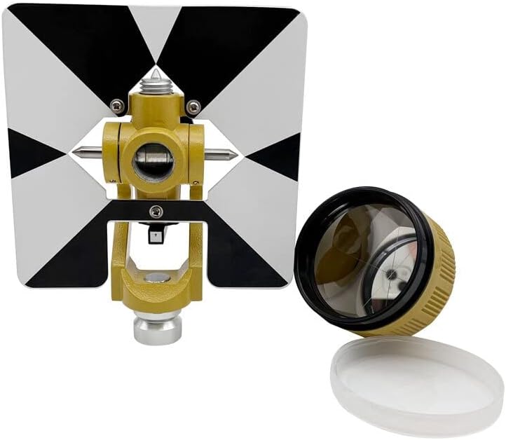 Single Prism 0mm Constant for Total Station with reflective target and mounting features.