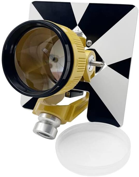 Single Prism 0mm Constant for Total Station with reflective target and mounting features.