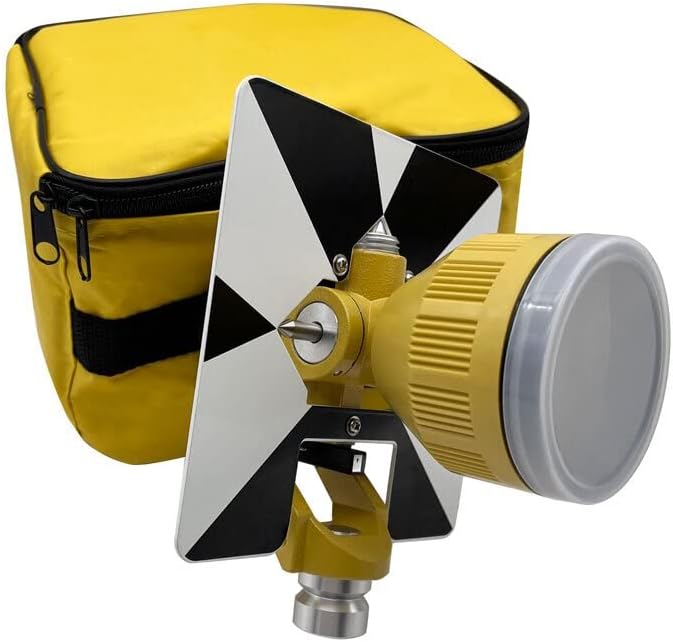 Single Prism 0mm Constant for Total Station with reflective target and mounting features.
