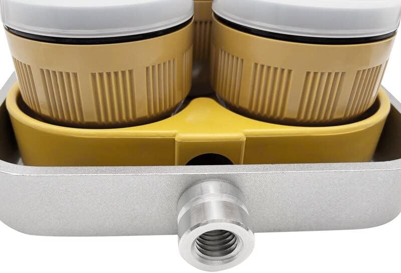 Yellow Triple Prism for Total Station with sturdy housing and connection port for accurate surveying measurements.