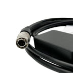 Close-up of USB Data Cable for Total Stations with a connector, designed for data transfer to Windows systems.