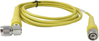 GPS Antenna TNC TNC Cable with yellow insulation, 2.8 meter length, for connecting GPS receivers and radios.