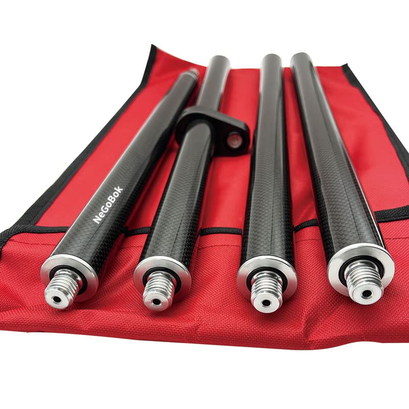 2M Carbon Fiber Prism Pole with 4 Sections for GPS Total Station Surveying
