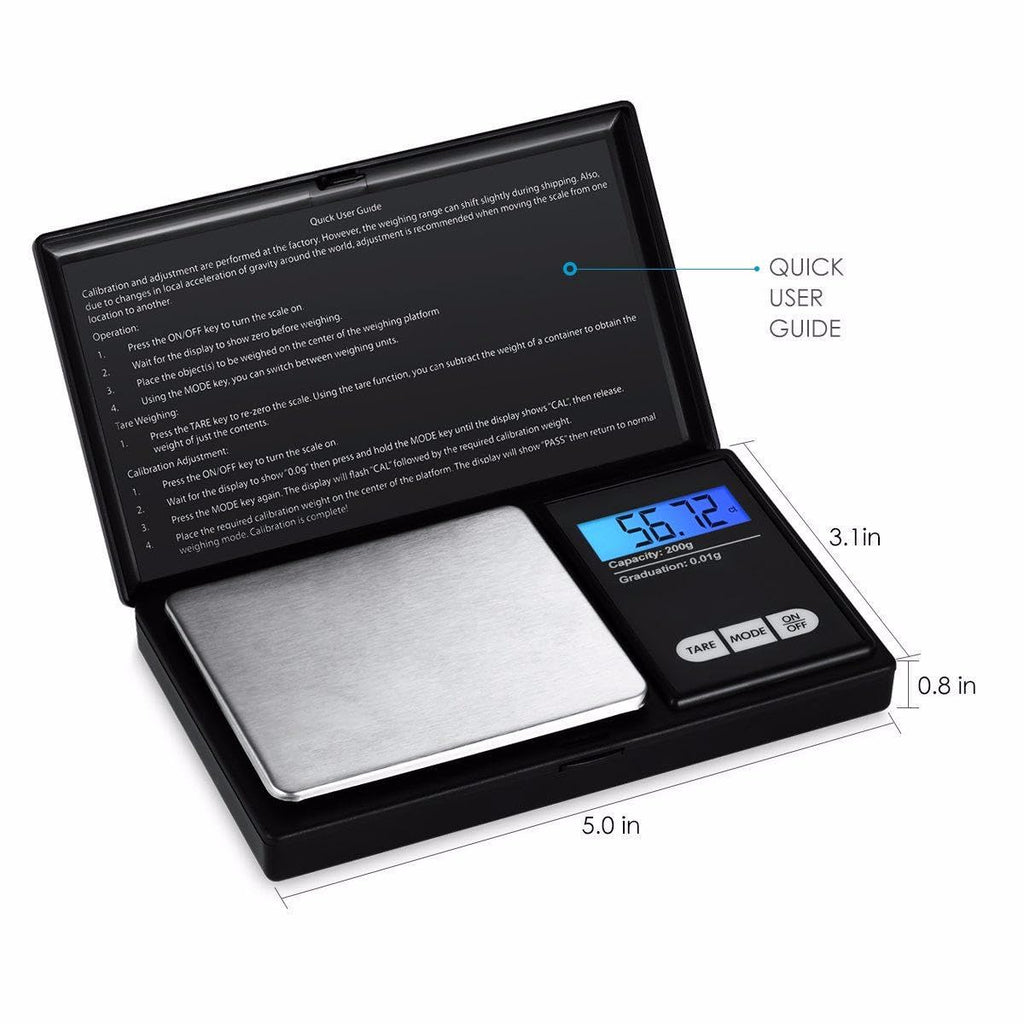 Digital Jewelry Scale 0.01g Mini Electronic for Jewelry Coins Lab