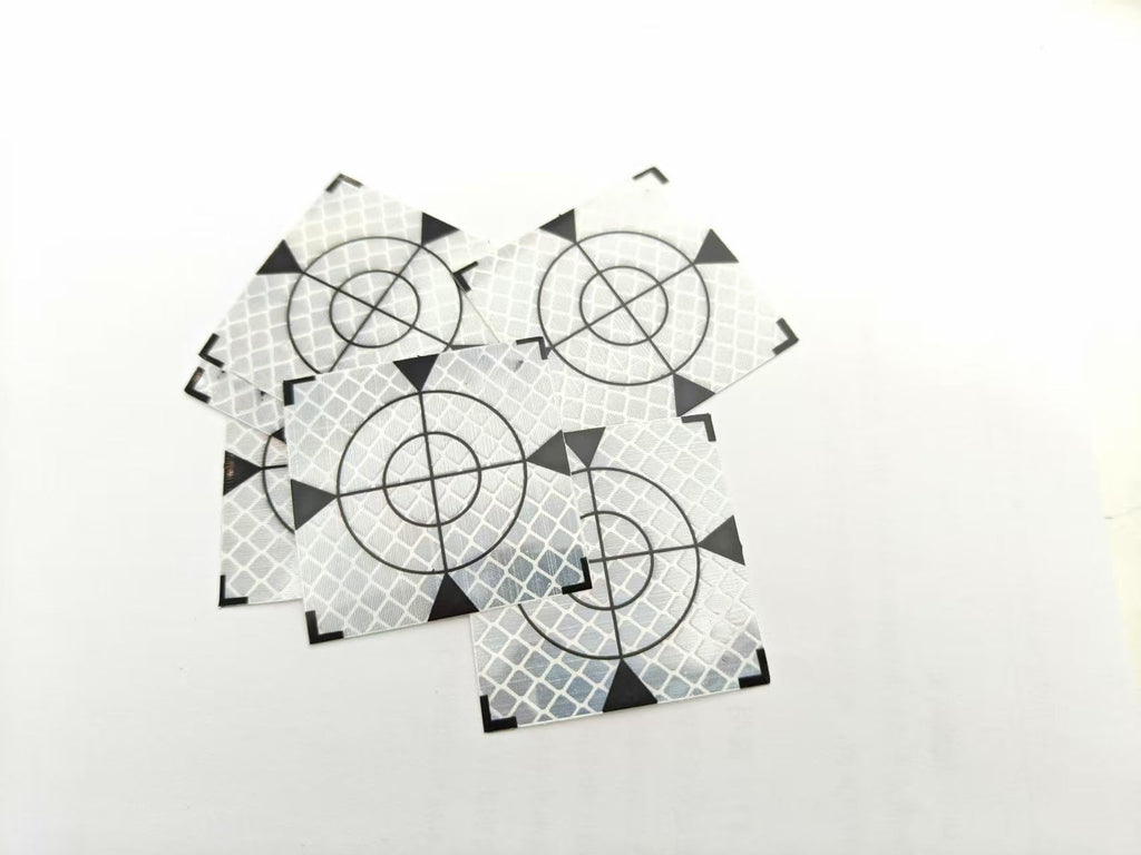 Diamond Grade PMMA Reflective Sheet - 3cm x 3cm retro-reflective targets for surveying, pack of 20.