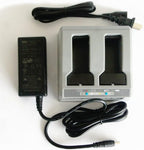Dual Charger for S8 S6 R10 SPS985 with power adapter and cables, ideal for GPS battery management.