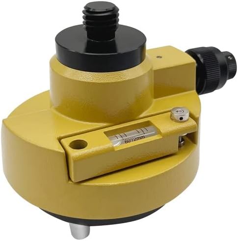 Three Jaw Adapter with Optical Plummet, yellow precision mounting solution for total stations and tribrach systems.