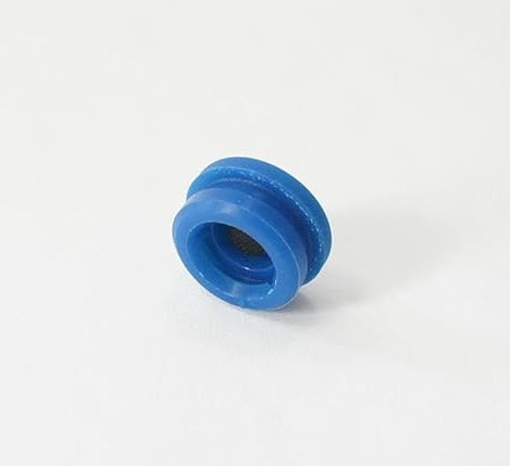 Measurement Button for Total Station, blue rubber construction accessory for surveying instruments.