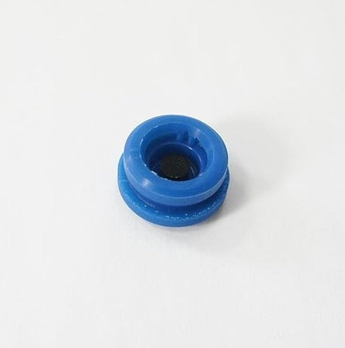 Measurement Button for Total Station: blue rubber accessory for precision surveying instruments.