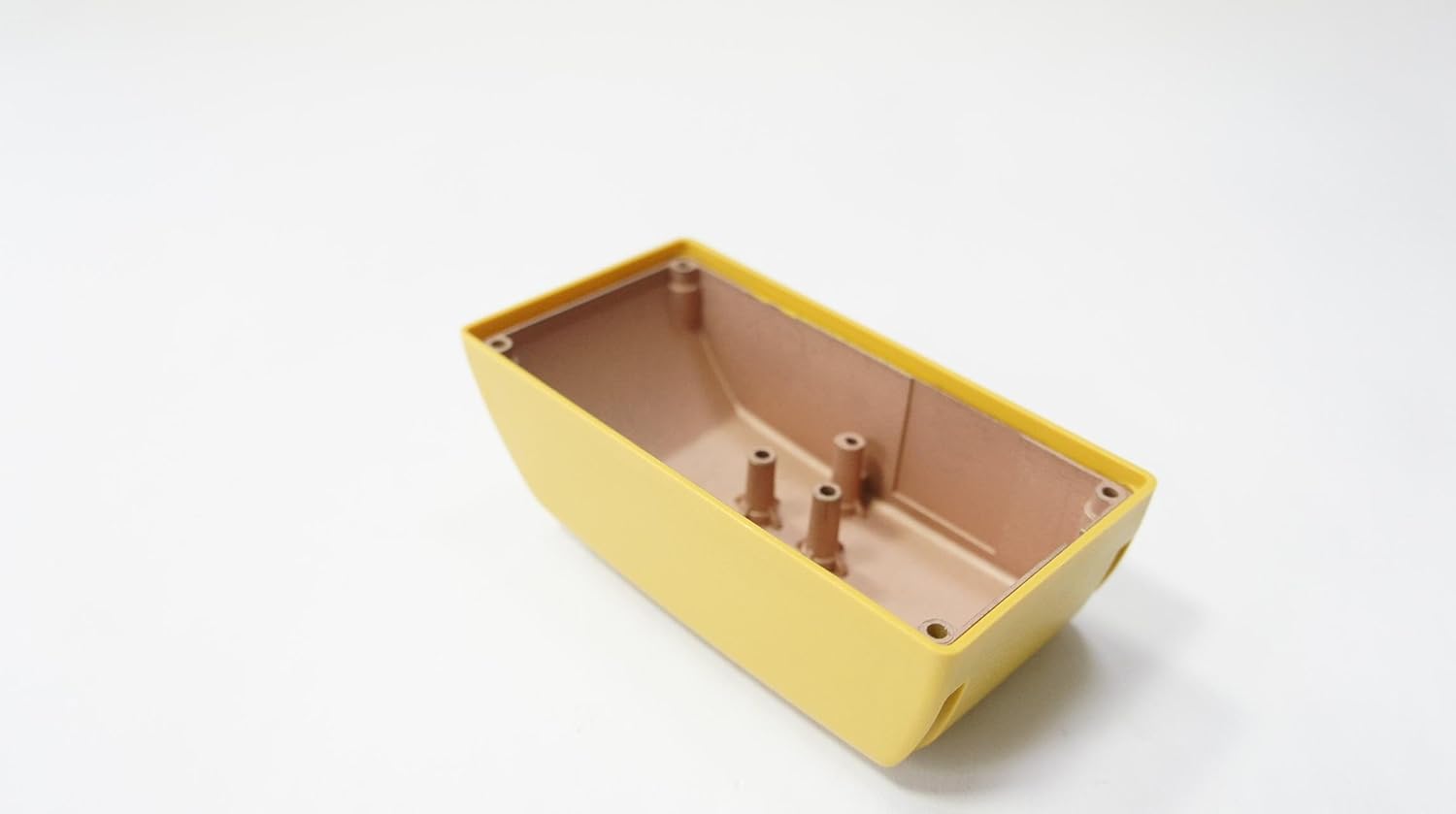 102 332 Cover for Total Station yellow plastic casing without lid, designed for protective surveying equipment.