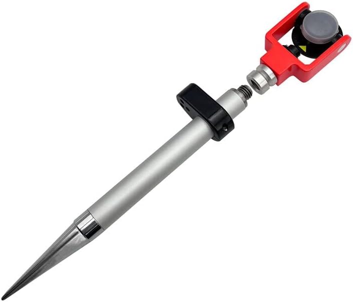 5 8x11 Mini Prism Pole Constant 0 30 designed for total station measurements in confined spaces, featuring a compact aluminum design.