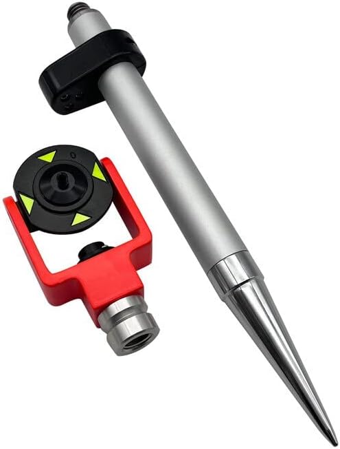 5 8x11 Mini Prism Pole Constant 0 30 designed for total station measurements in confined spaces, featuring a compact aluminum design.