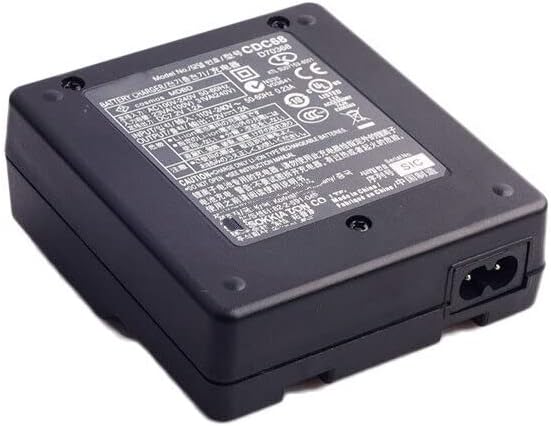 CDC68 Dual Charger for BDC46/BDC58/BDC70 batteries, showing rear side and power connection.