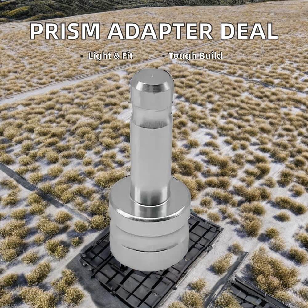 AD-109 Prism Adapter: Stainless Steel, 5/8x11 Female to 12mm Pole, 0.1mm