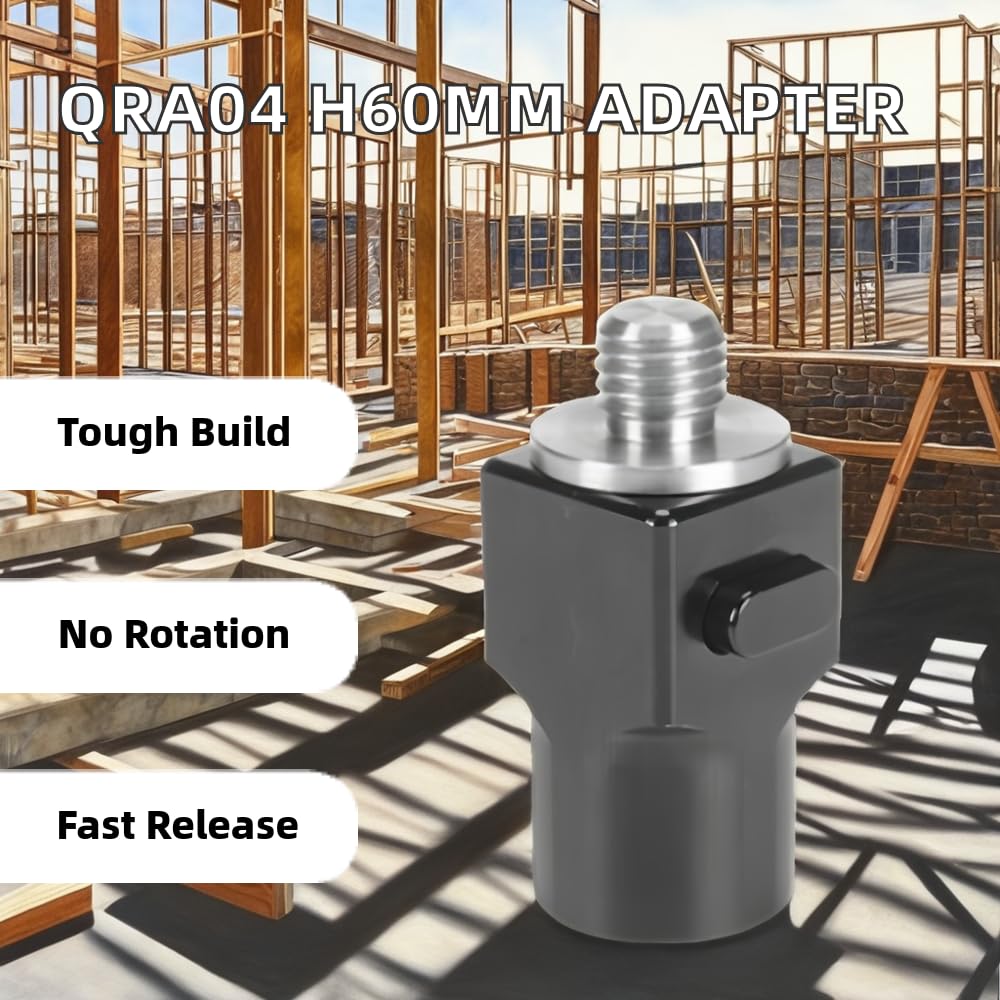 QRA04 Quick Release Adapter H60mm aluminum anti-rotation mount for precision instruments and accessories.