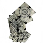Diamond Grade PMMA Reflective Sheet 3cmx3cm for surveying, showing multiple pieces for measurement accuracy.